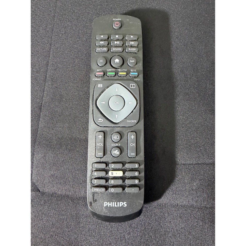 Philips Remote Control OS Black Excellent Smart TV Replacement AAA Battery